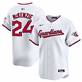 Men's Cleveland Guardians #24 Triston McKenzie White Home Limited Stitched Jersey Dzhi,baseball caps,new era cap wholesale,wholesale hats